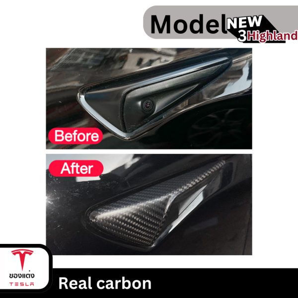 Real Carbon Fiber แท้สำหรับ Tesla Model 3 Highland - น้ำหนักเบา ติดตั้งง่าย พร้อมส่งทันที - Image 5